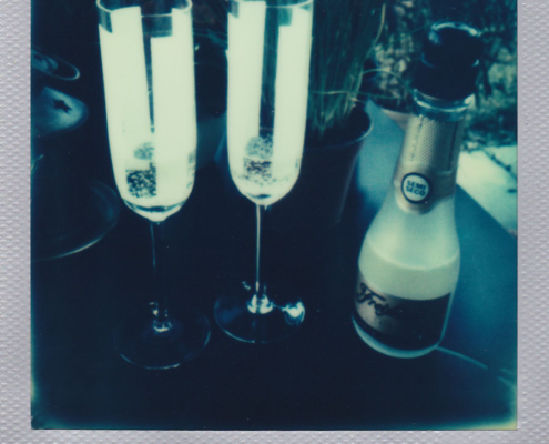 Polaroidfoto Sekt Silverframe