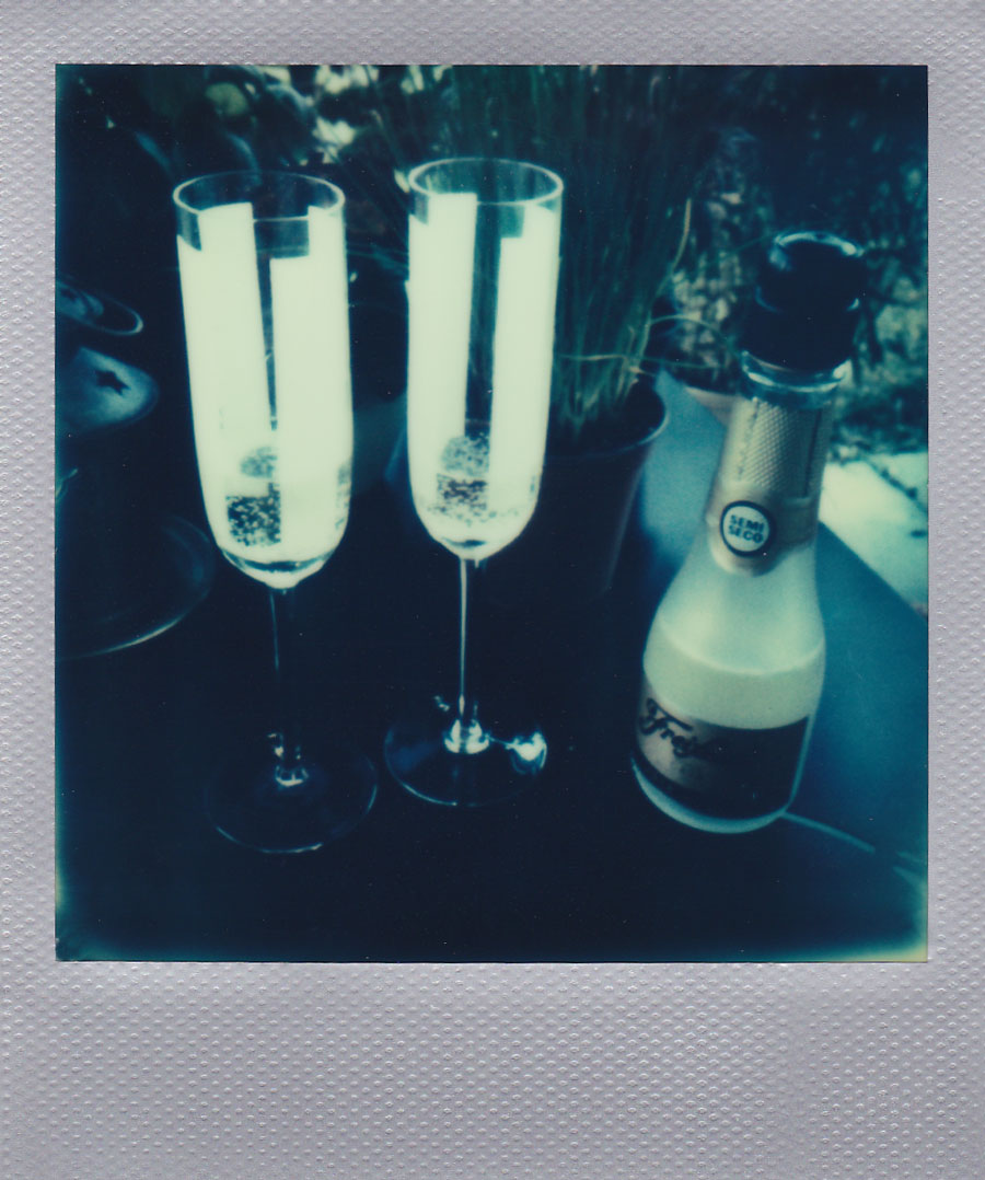 Polaroidfoto Sekt Silverframe