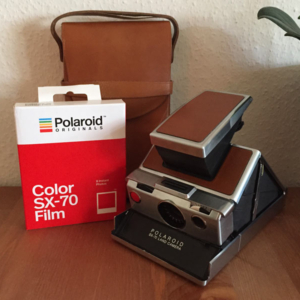 Polaroid «Land SX-70» Leder braun mit Ledertasche